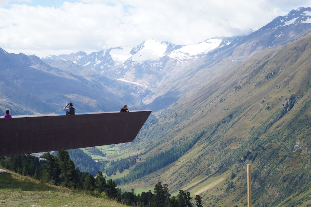 Looking out from the walkway at the Timmelsjoch pass